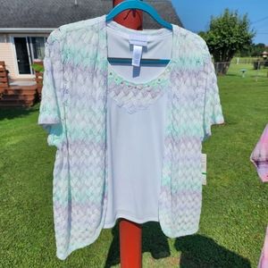 Brand new, never worn Alfred Dunner large 1 piece shrt